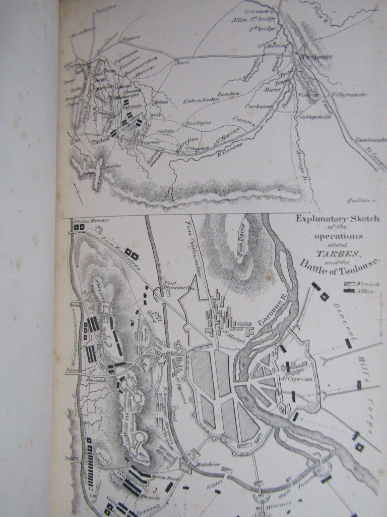 1842 Napier HISTORY OF THE WAR IN THE PENINSUA AND SOUTH FRANCE Rare 5 Vols MAPS