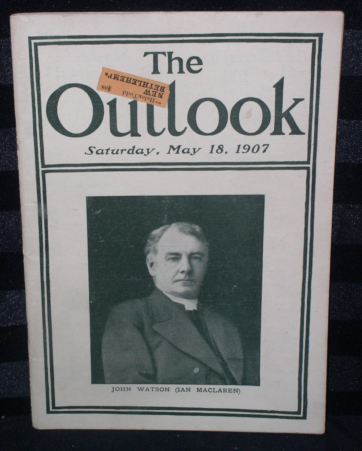 The Outlook magazine~Saturday May 18,1907~John Watson (Ian Maclaren) cover