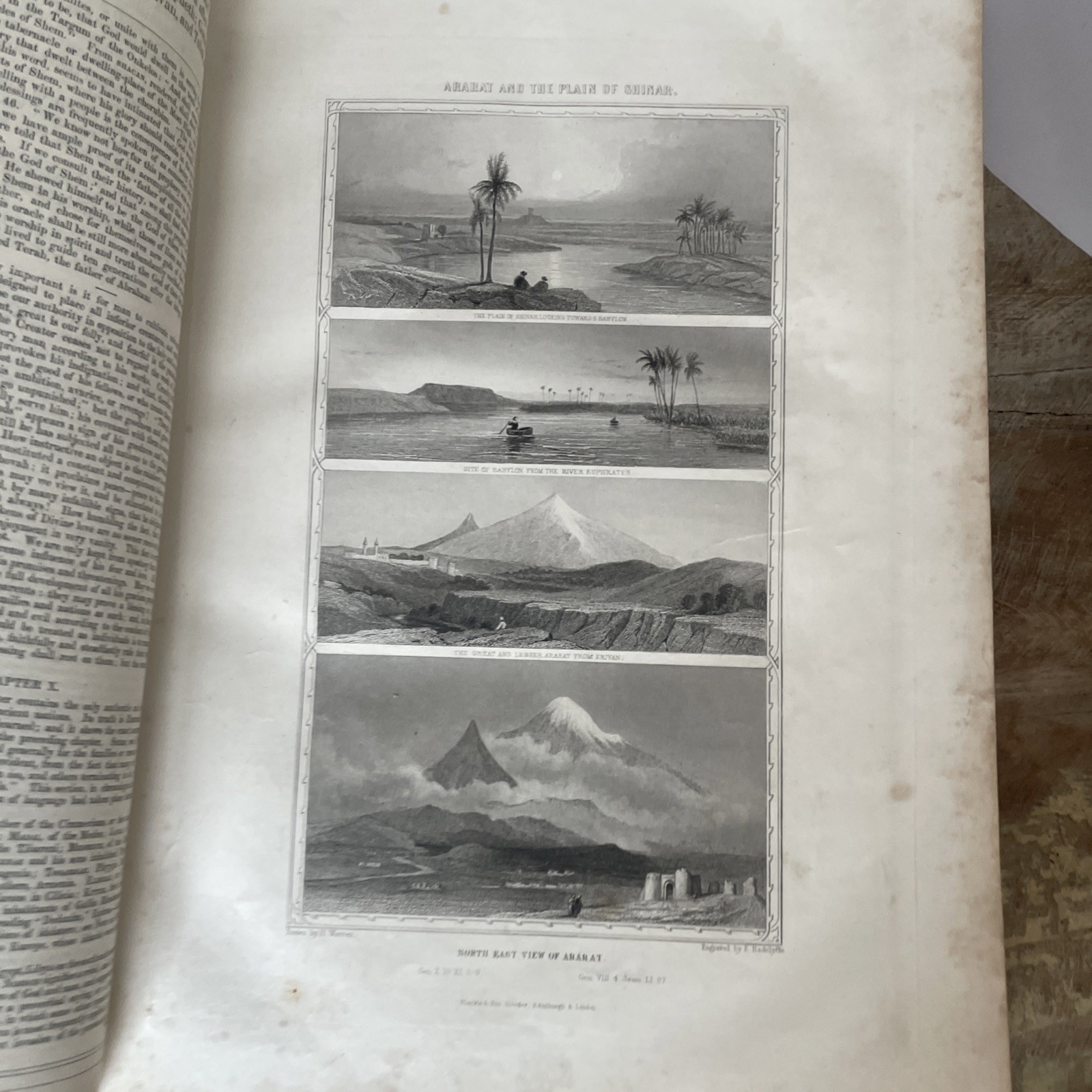 Antique William Morris Signed Blackie & Son Comprehensive Illustrated 1856 Bible