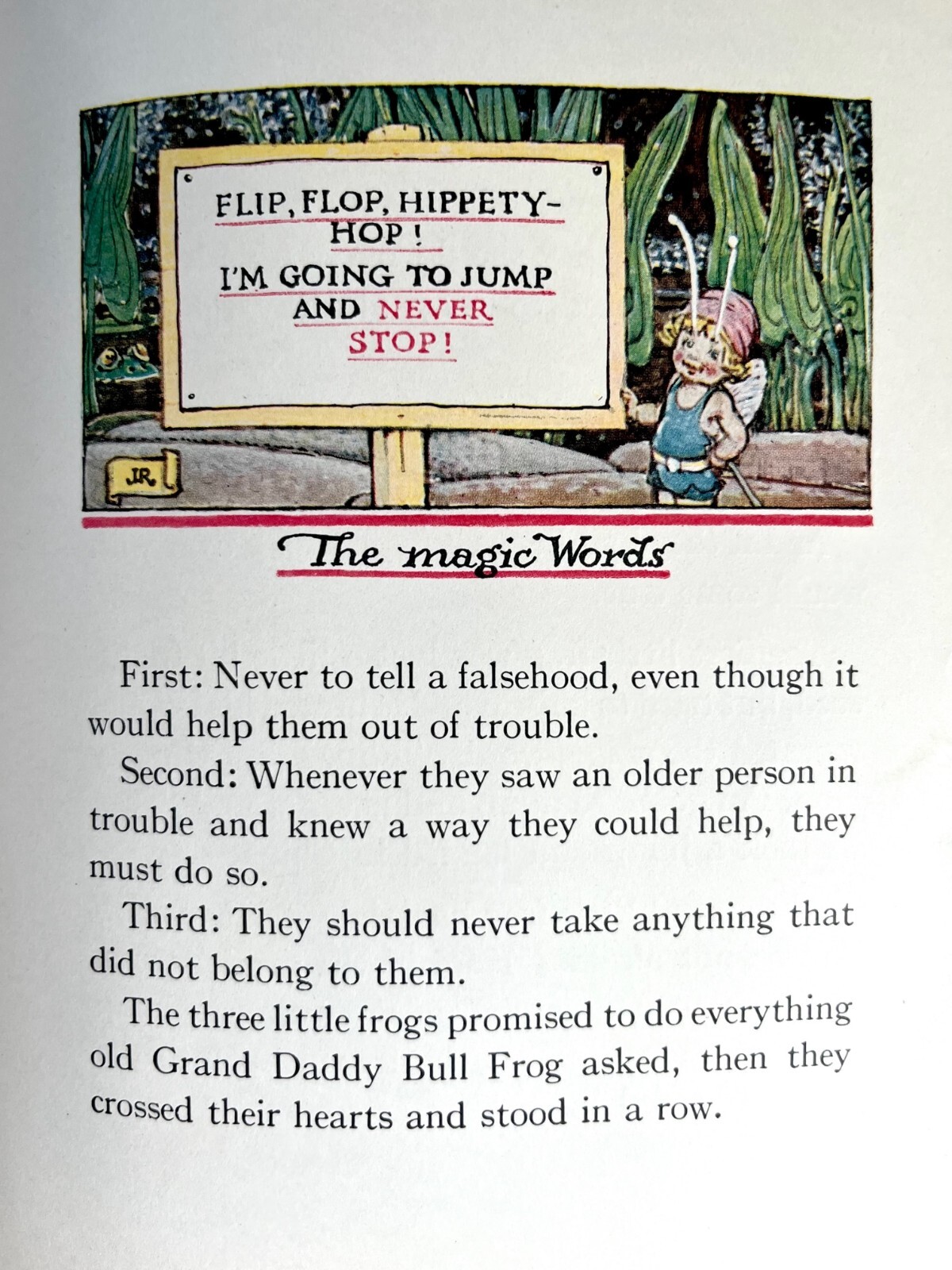1924 The Three Little Frogs – John L. Mee – Illus. by John Rae – First Edition!