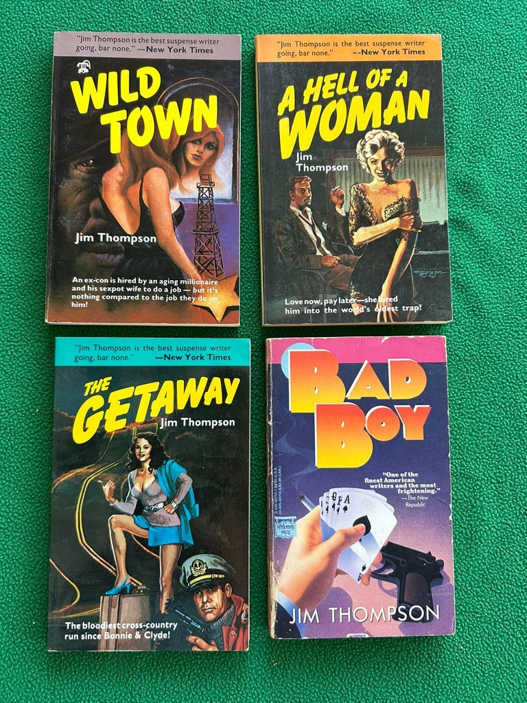 JIM THOMPSON Vintage Crime Fiction Paperback Lot of 4 Black Lizard Books +