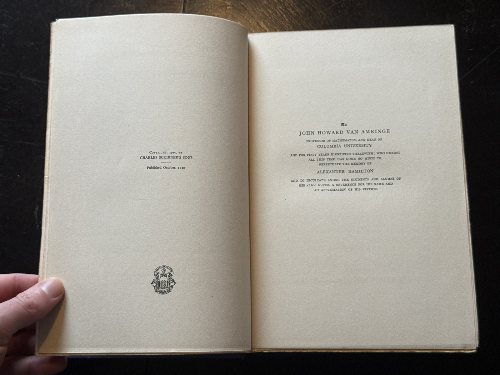 The Intimate Life Of Alexander Hamilton 1910, Duckworth & Co., Hardcover
