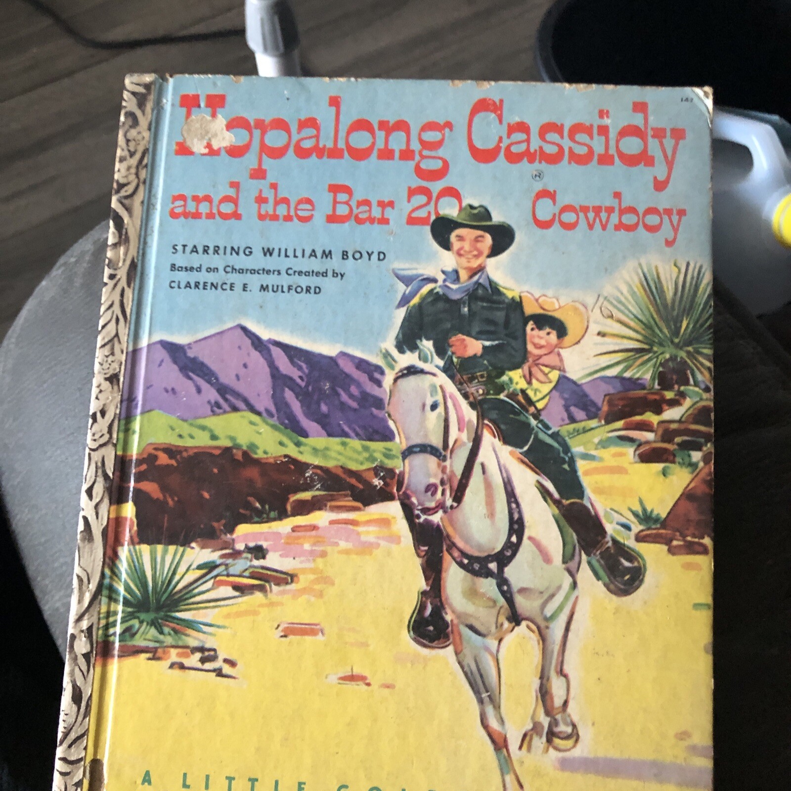 HOPALONG CASSIDY & Bar 20 Cowboy 1952 Little Golden Book 1st Edition