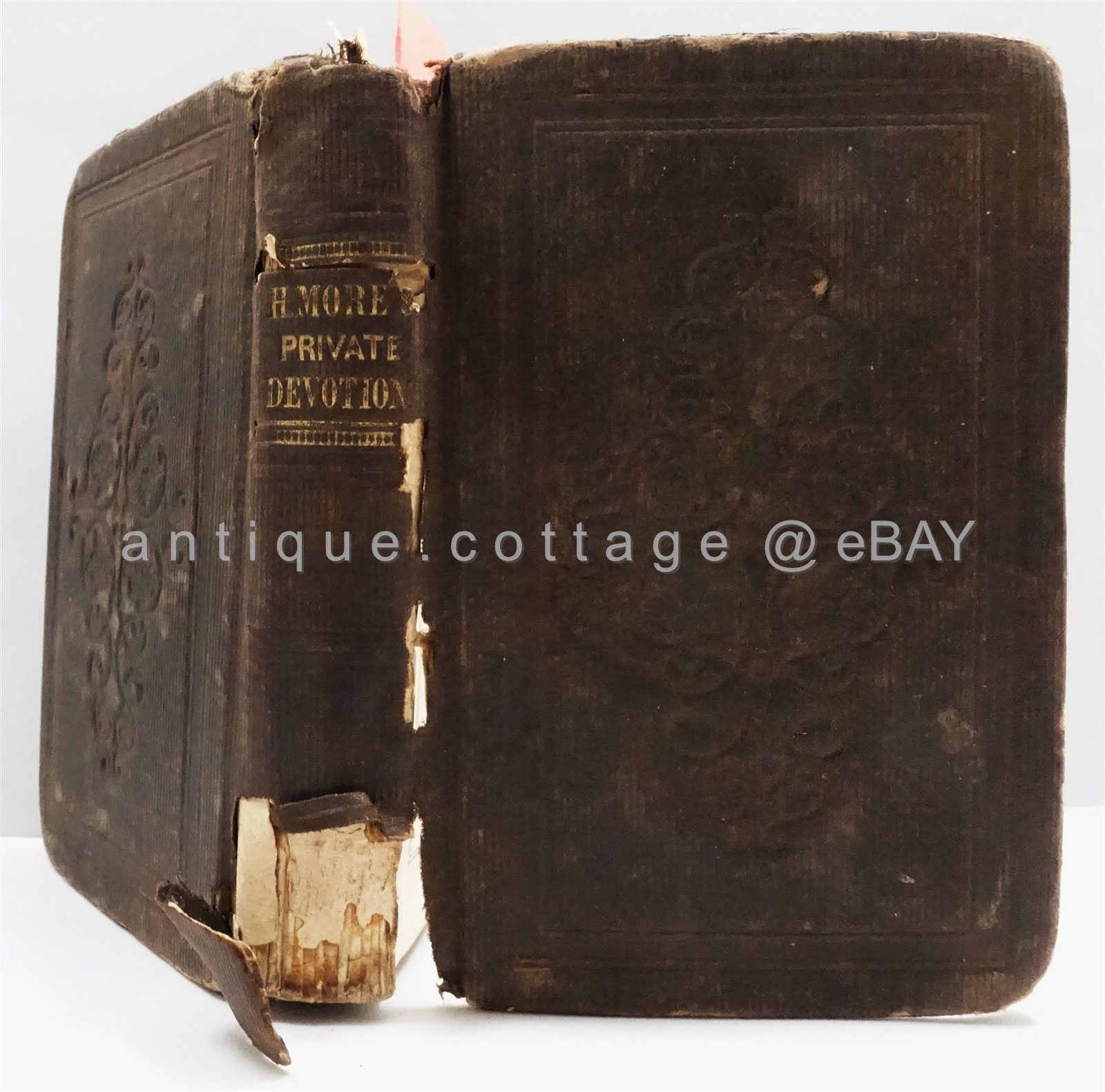 1841 antique PRIVATE DEVOTION hannah more PRAYER MEDITATION bible religion
