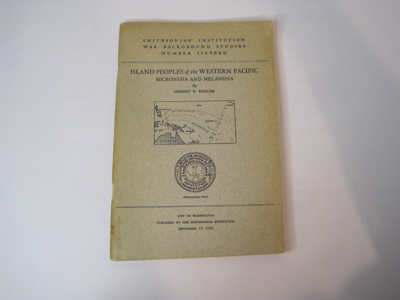 Smithsonian Institution War Background Studies No. 16 Island Peoples.. PB 1943