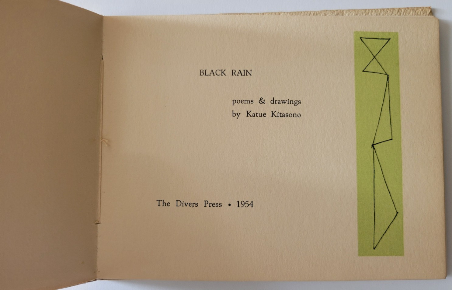 Black Rain, Katue Kitasono. 1954. Soft cover. 1st Ed