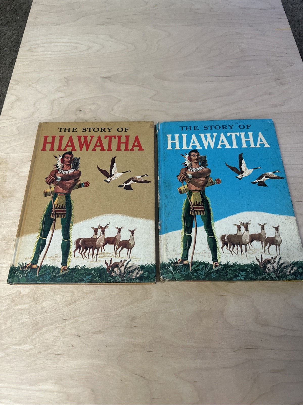 The Story Of Hiawatha Vintage 1951 HC 2 Books Allen Chaffee Random House