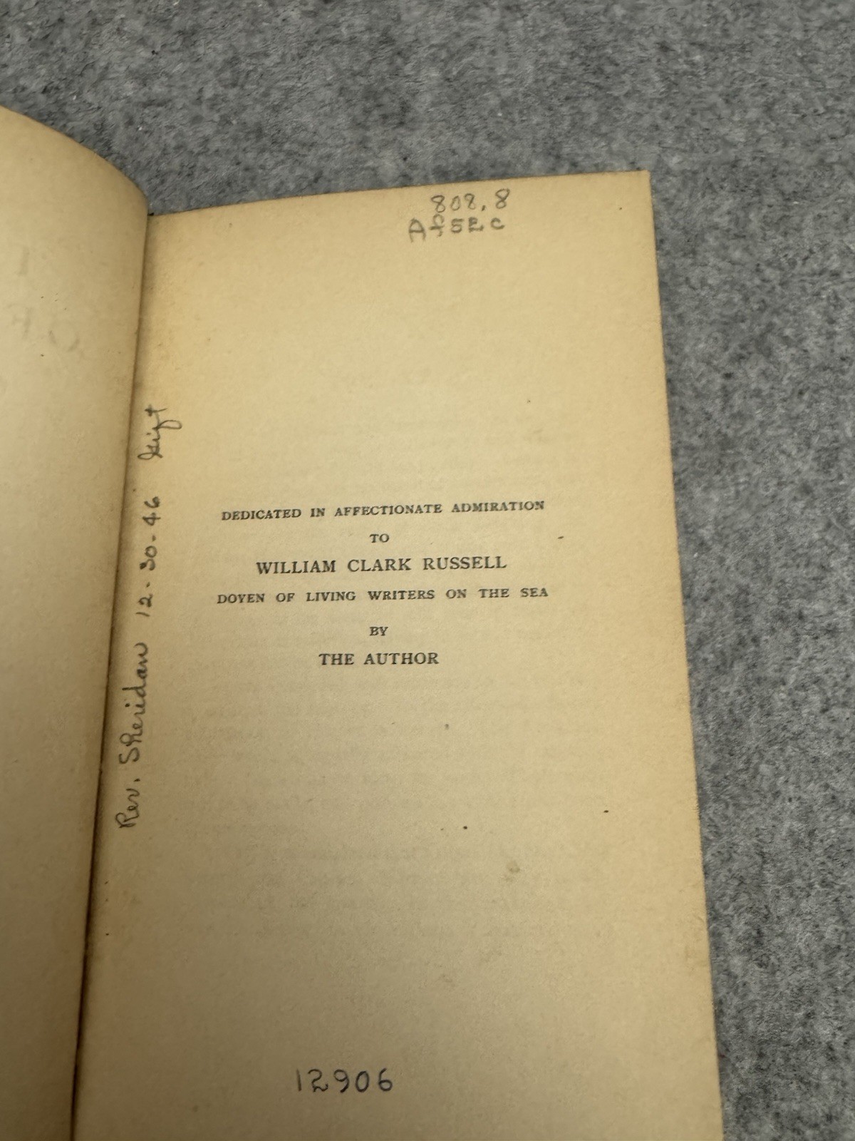 1907 The Call of the Sea F G Aflalo Nautical Anthology Dutton HC