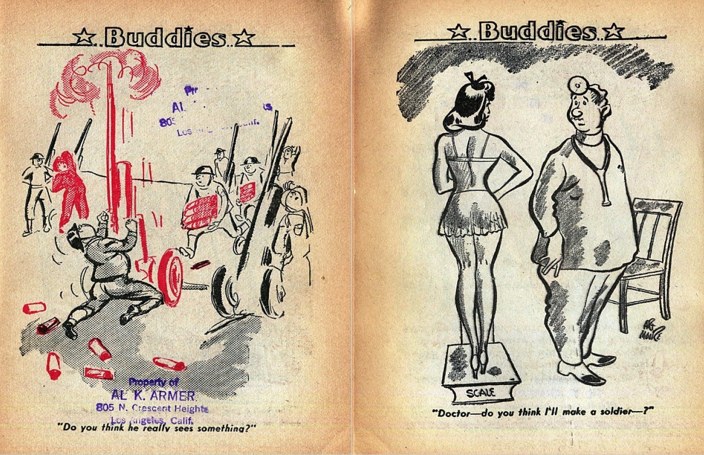 Hello Buddies Army & Navy – Sexy Pin-Up Comics Magazine – 13 old Issues on USB