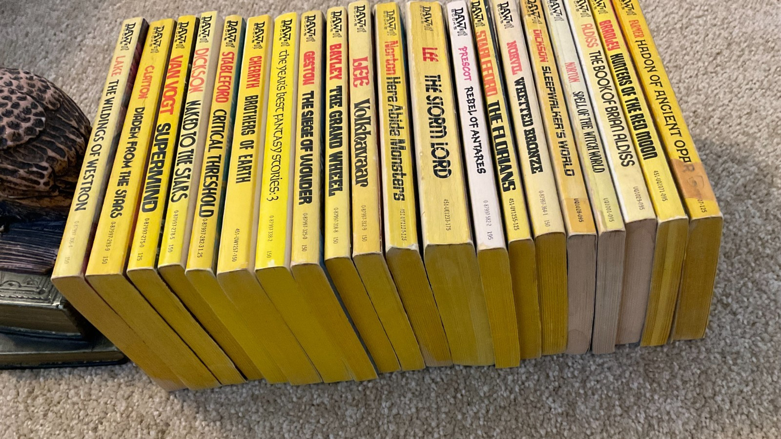 Lot1 of of 20 DAW Yellow Spine All 1st Printings, inc. Low Serial Nos. / Rare