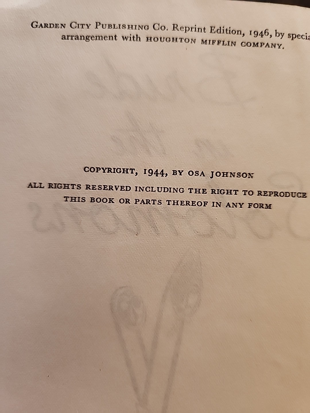 1944 OSA JOHNSON BRIDE SOLOMONS PACIFIC ISLANDS I MARRIED ADVENTURE 1st Ed DJ