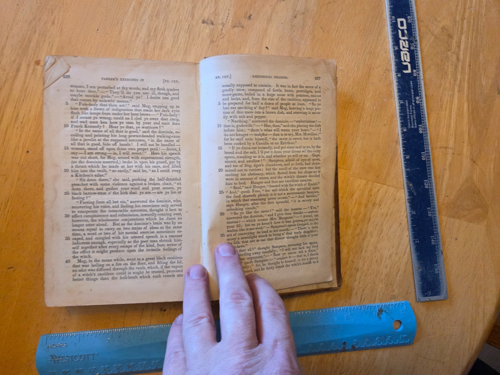 Exercises in Rhetorical Reading by Richard Parker – 1850 A. S. Barnes Hardcover