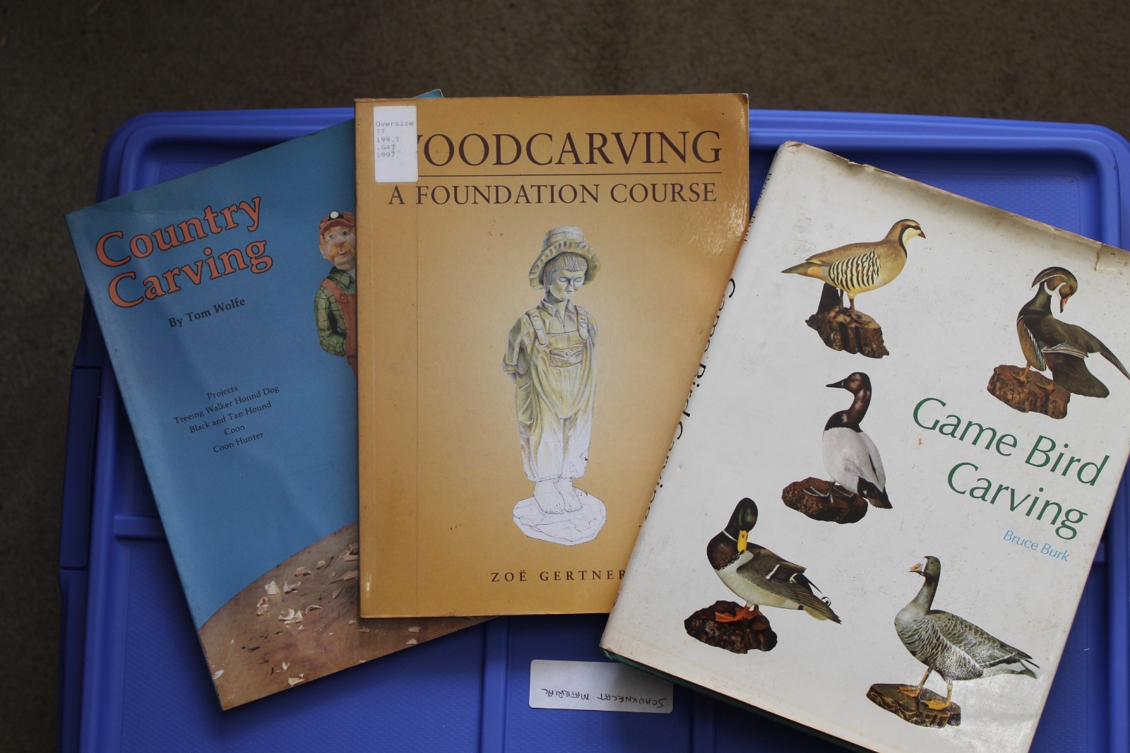 Lot of (3) Books-Game Bird Carving, Country Carving, Woodcarving: A Foundation