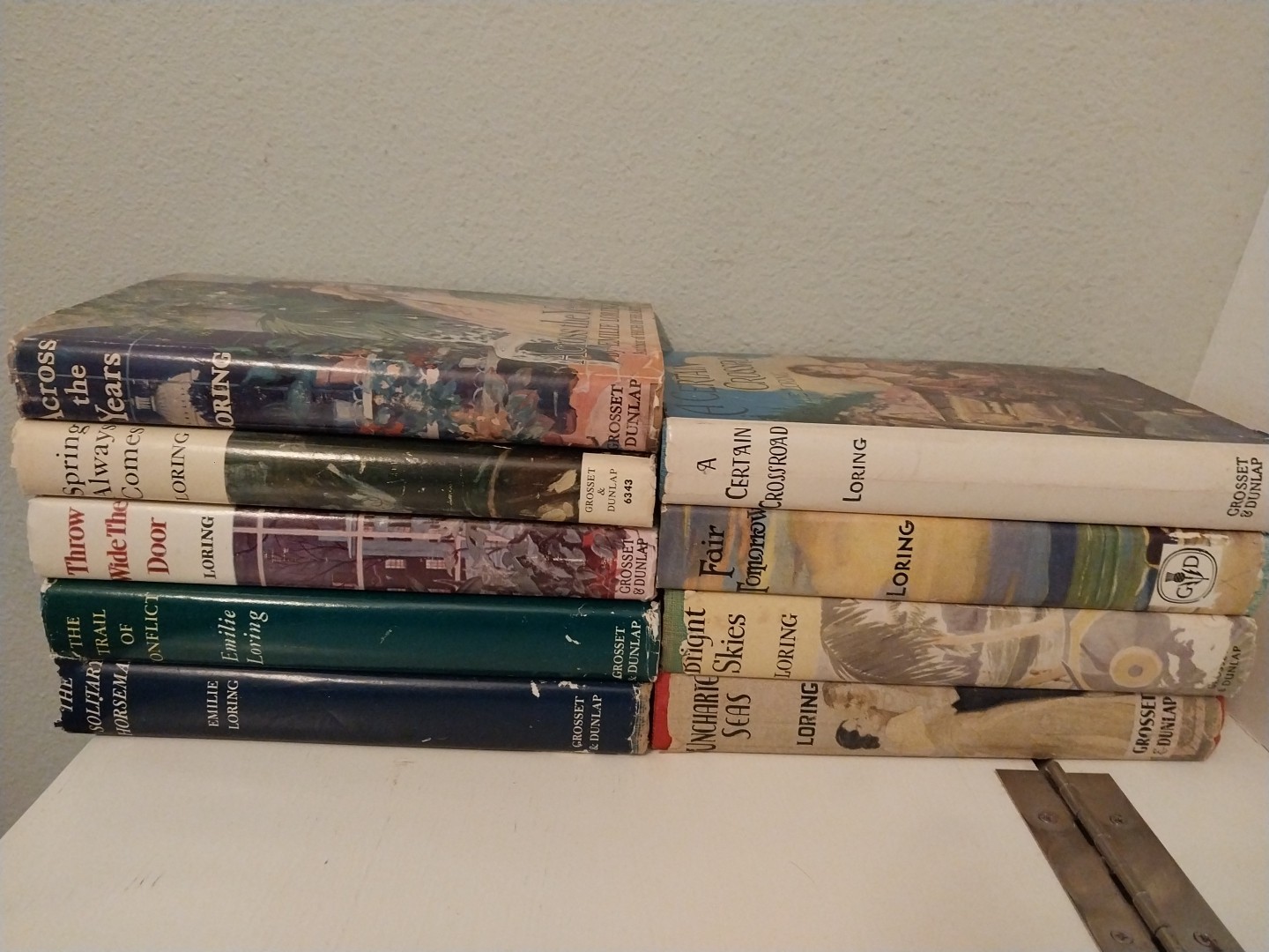 Lot of 9 Vintage Emilie Loring Hardcover DJ Novel (1920s–1960s) Grosset & Dunlap