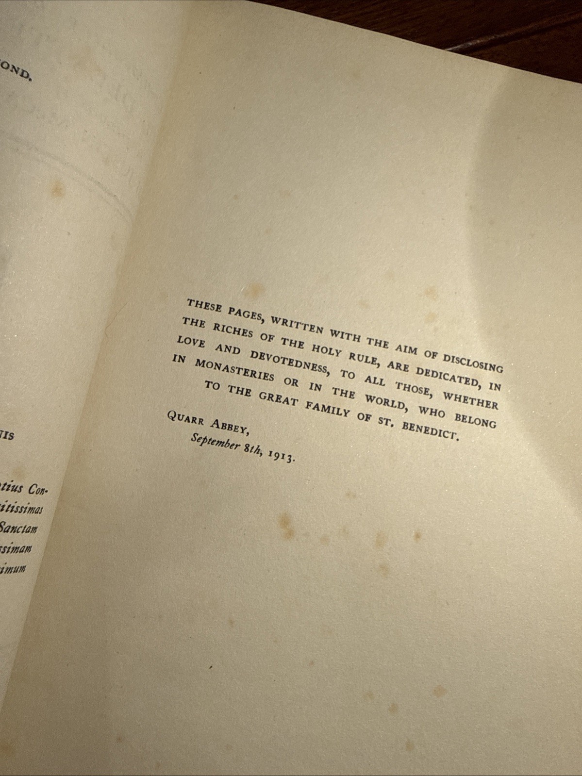 1921 The Rule of St. Benedict Delatte Hardcover Commentary Rare Catholic Classic