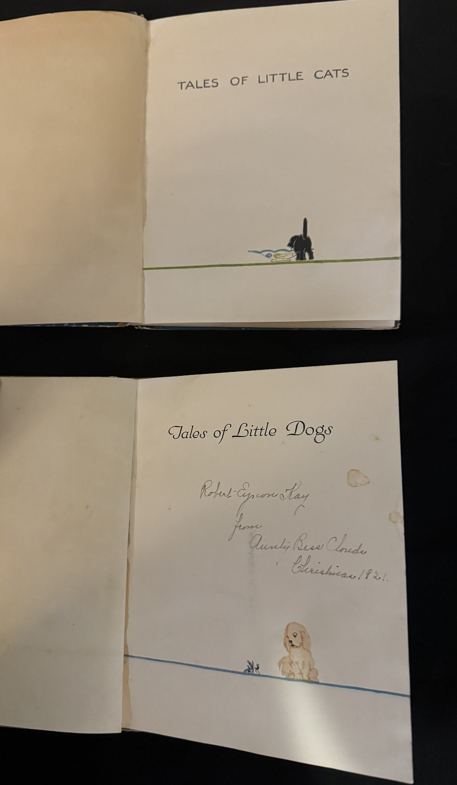 Vtg Tales of Little Dogs and Tales of Little Cats Childrens Books 1918 1921