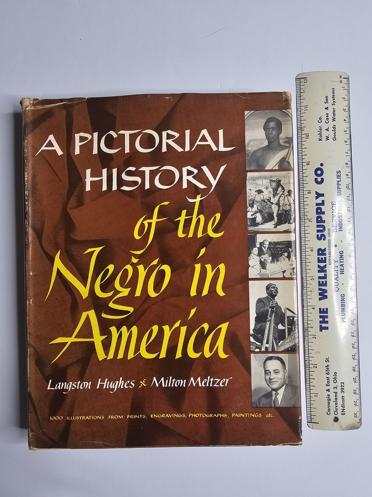 1956 Pictorial History of the Negro in America SIGNED Langston Hughes & Meltzer