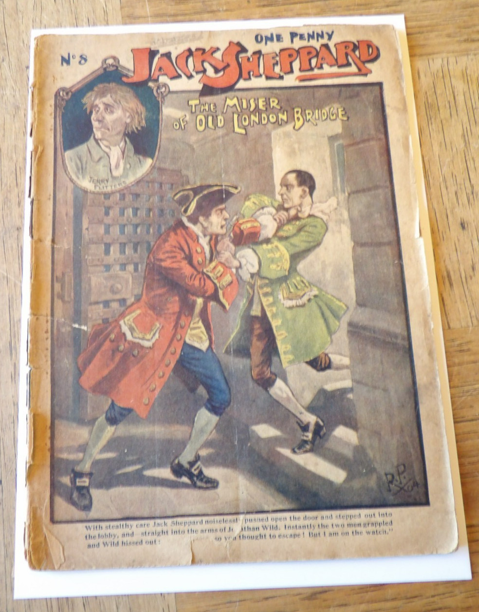 Antique Penny Dreadful Jack Sheppard #8 Miser of Old London Bridge Magazine Book