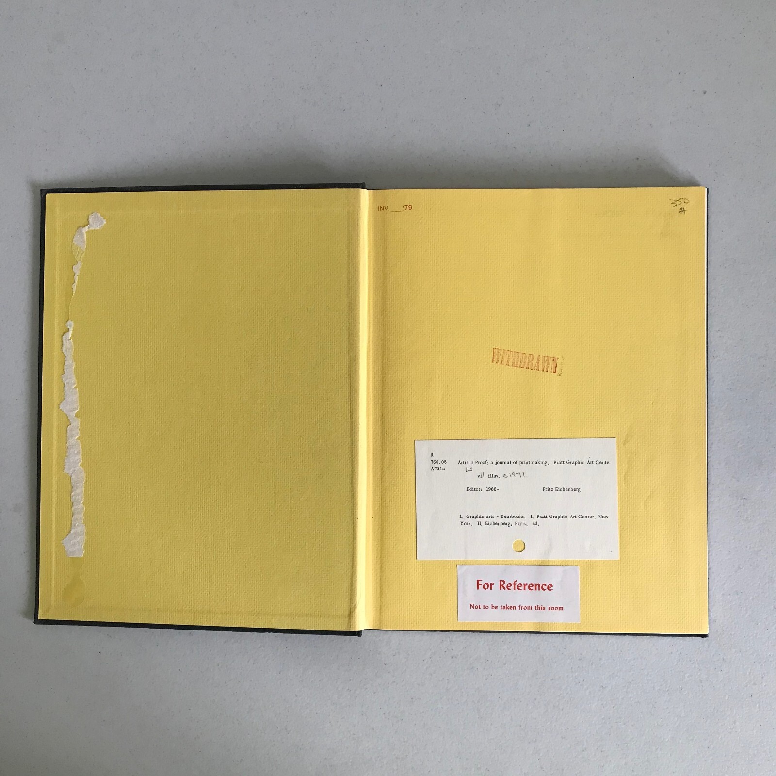 Artist’s Proof The Annual of Prints and Printmaking 1971 HC, DJ