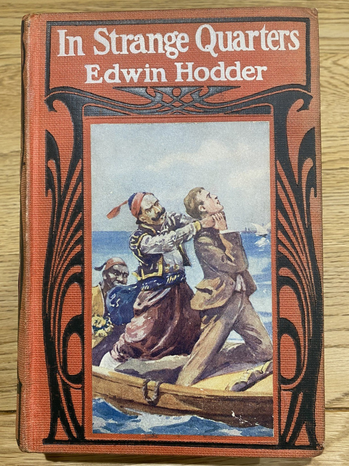 In Strange Quarters Edwin Hodder 1919 RARE Red Art Nouveau Oxford Binding OUP