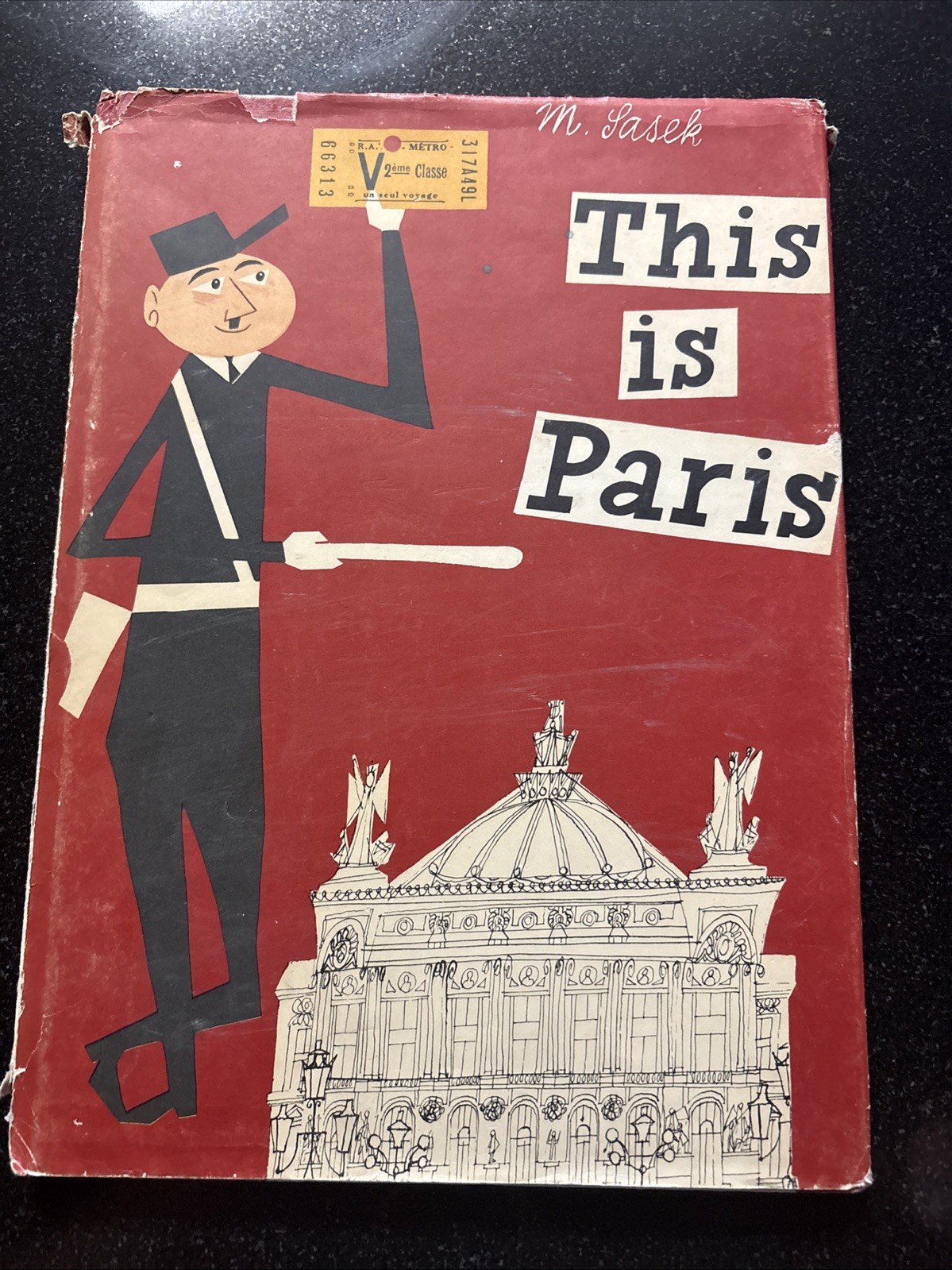 1961 This Is Paris Miroslav Sasek 3rd Printing DJ Macmillan Book