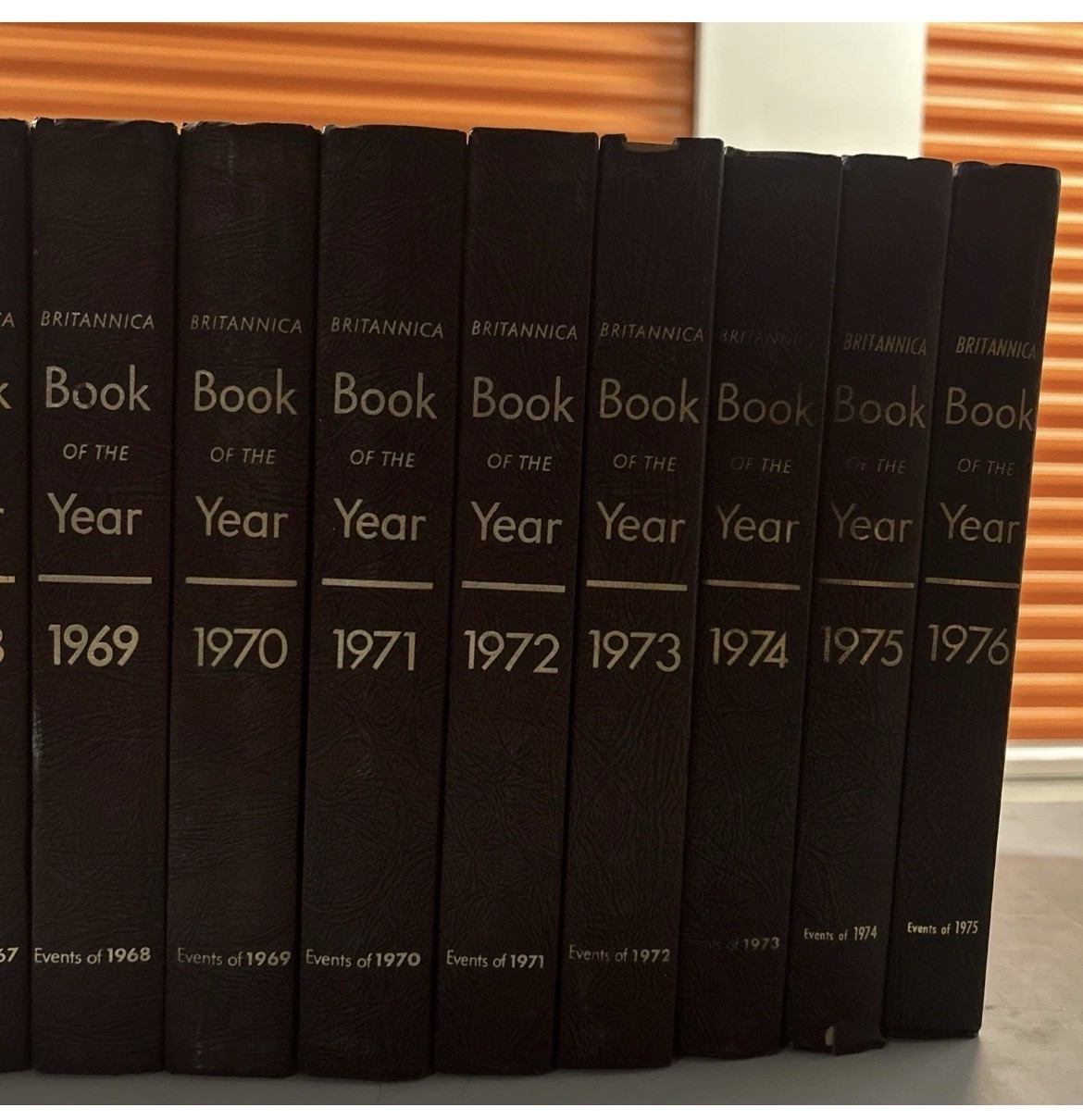 Lot of 14 Encyclopedia Britannica Book of the Year 1963-1969, 1972-1978, 1980