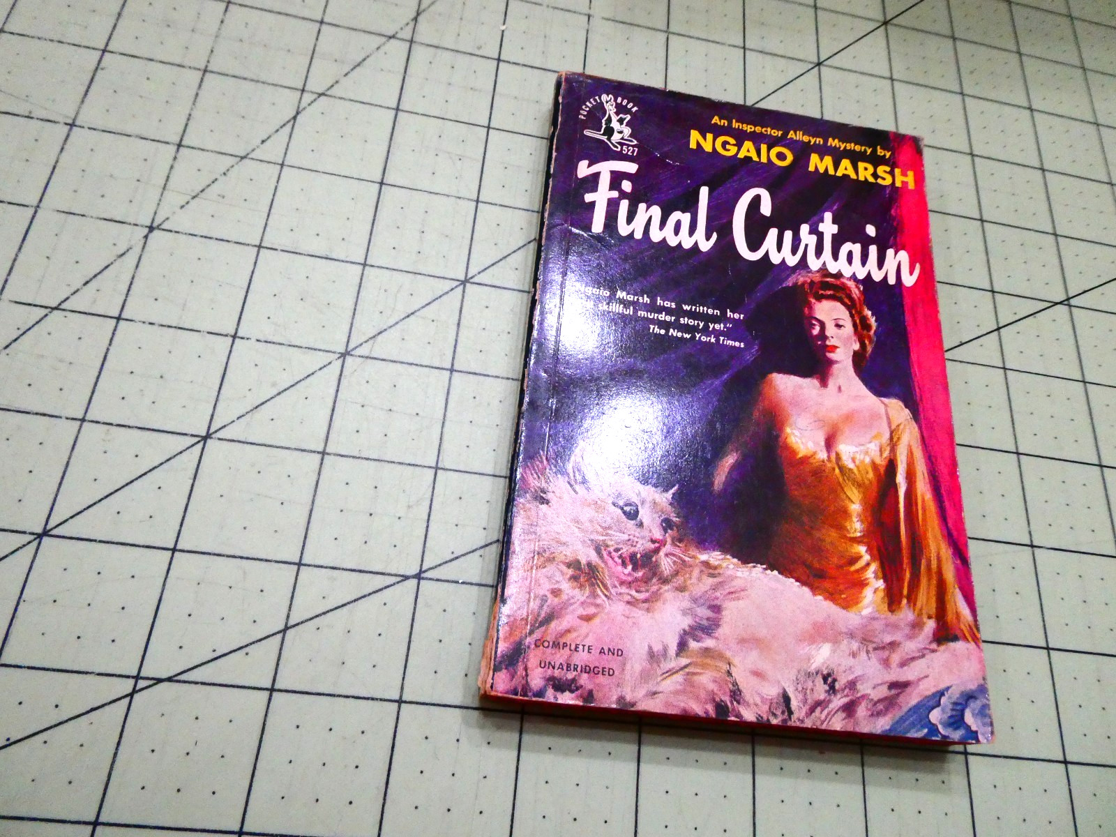 FINAL CURTAIN by Ngaio Marsh 1st Print 1948 Pocket #527 Barye Phillips GGA Cover