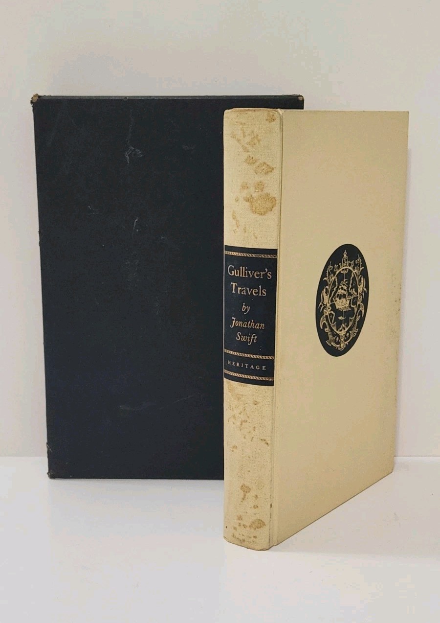 Gullivers Travels Jonathan Swift Heritage Press HC with Slipcover 1940 Illustrat