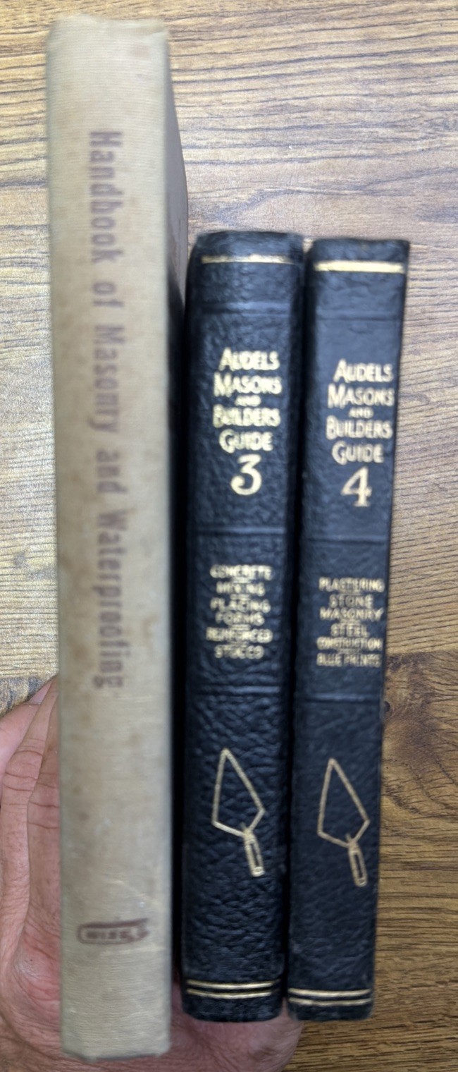 Audels Masons and Builders Guides 3 & 4 Handbook of Masonry and Waterproofing