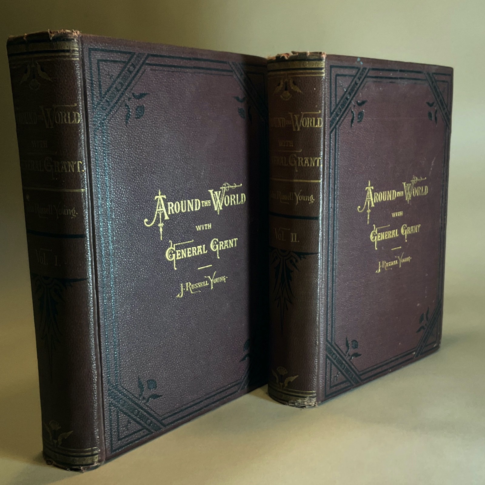 AROUND THE WORLD WITH GENERAL GRANT, 2 Vols, 1879 Handsome 1st Edition
