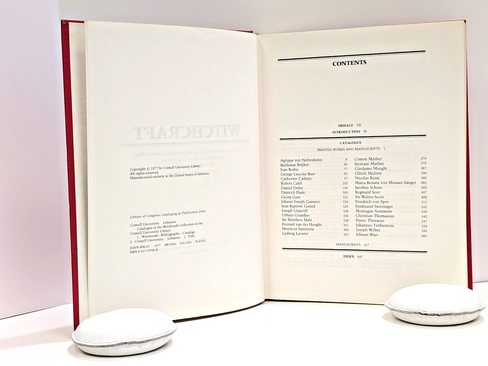 WITCHCRAFT: CATALOGUE of the WITCHCRAFT COLLECTION in CORNELL UNIVERSITY LIBRARY