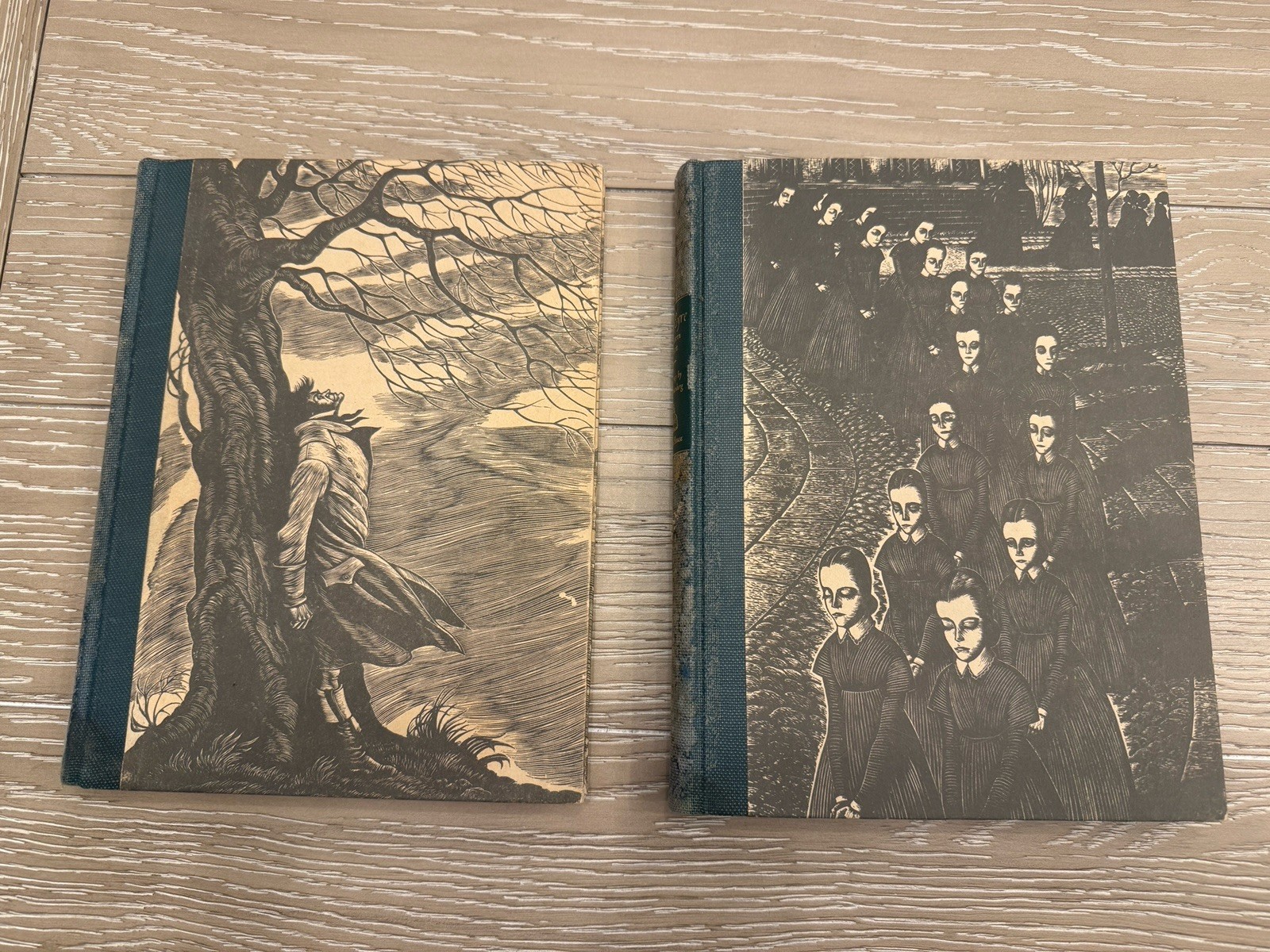 Two-volume set of Jane Eyre and Wuthering Heights, 1945 editions