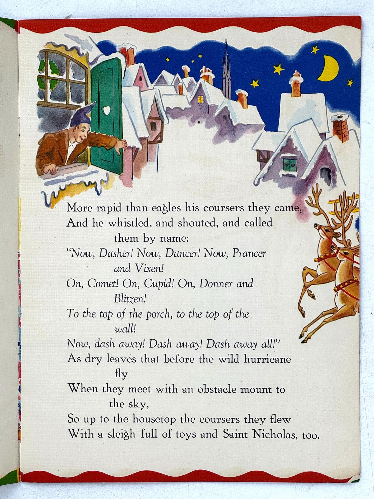 1947 Night Before Christmas. Illustrated VINTAGE