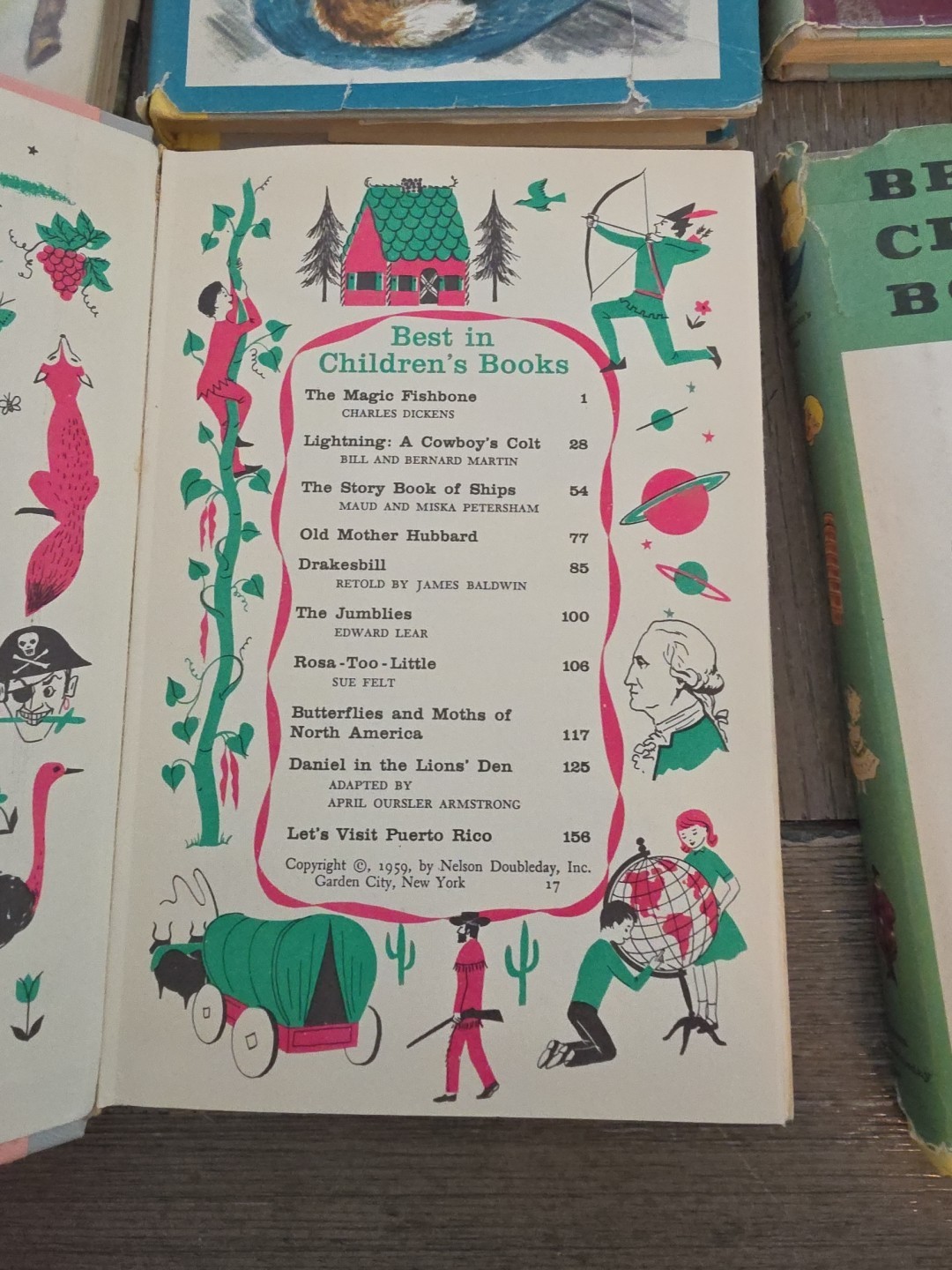 Best in Children’s Books Lot of 9 1958-1959 HC DJ Nelson Doubleday Inc.