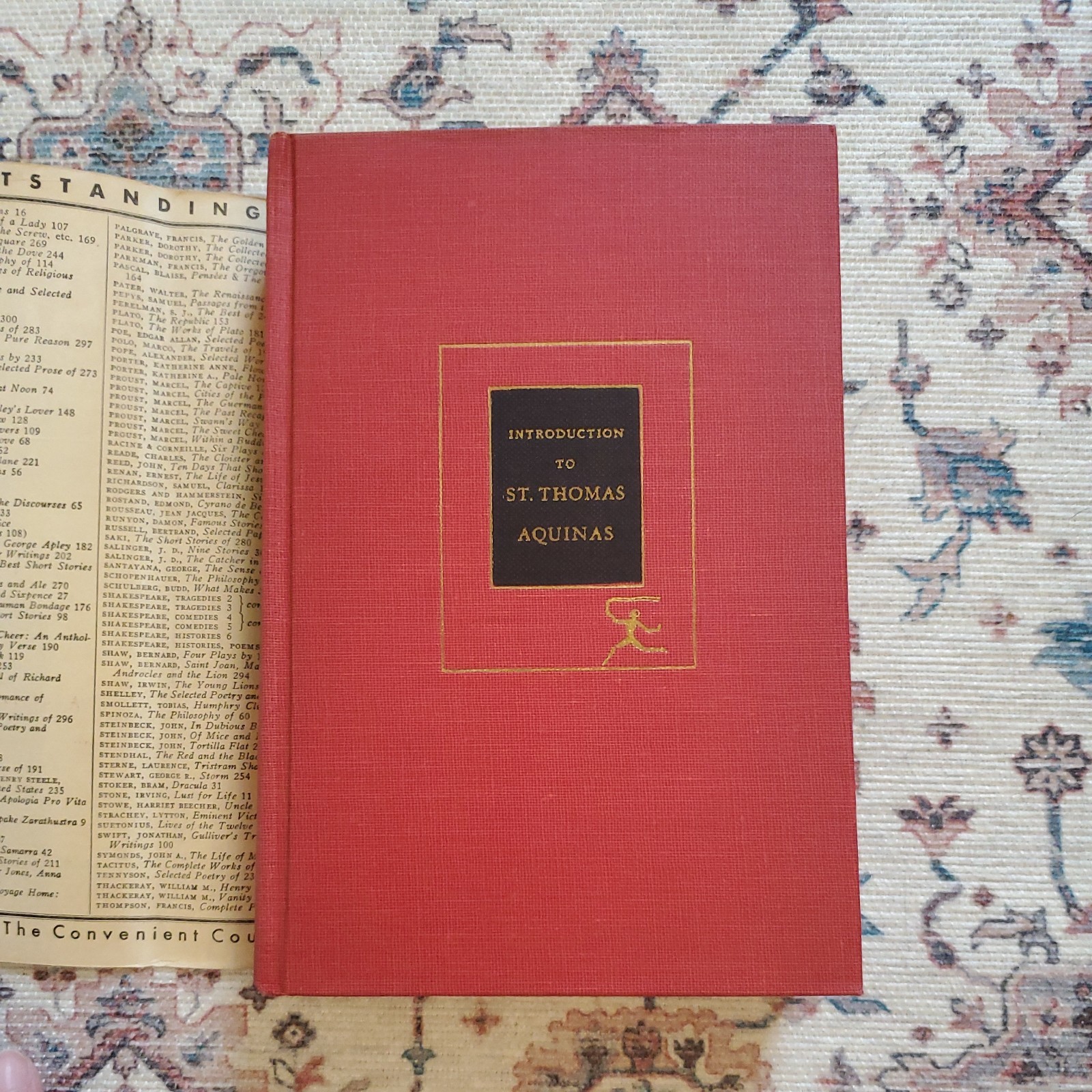 Introduction to St Thomas Aquinas Modern Library 1948 HC DJ Book First Edition