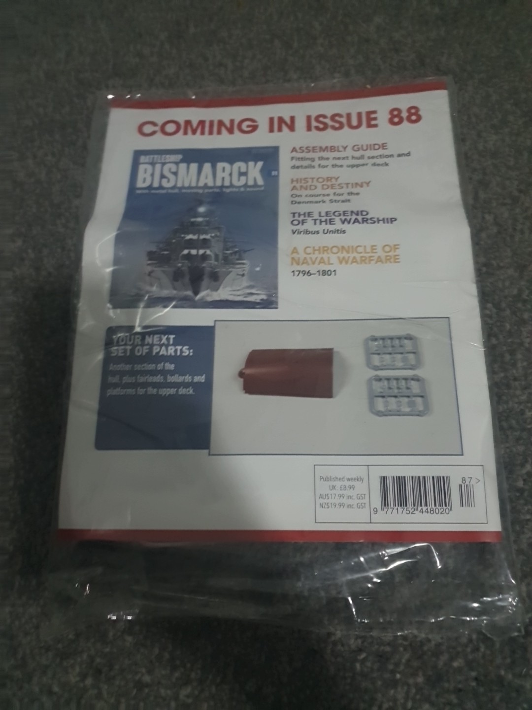 HACHETTE PARTWORKS Build The BATTLESHIP BISMARCK ISSUE #87 New