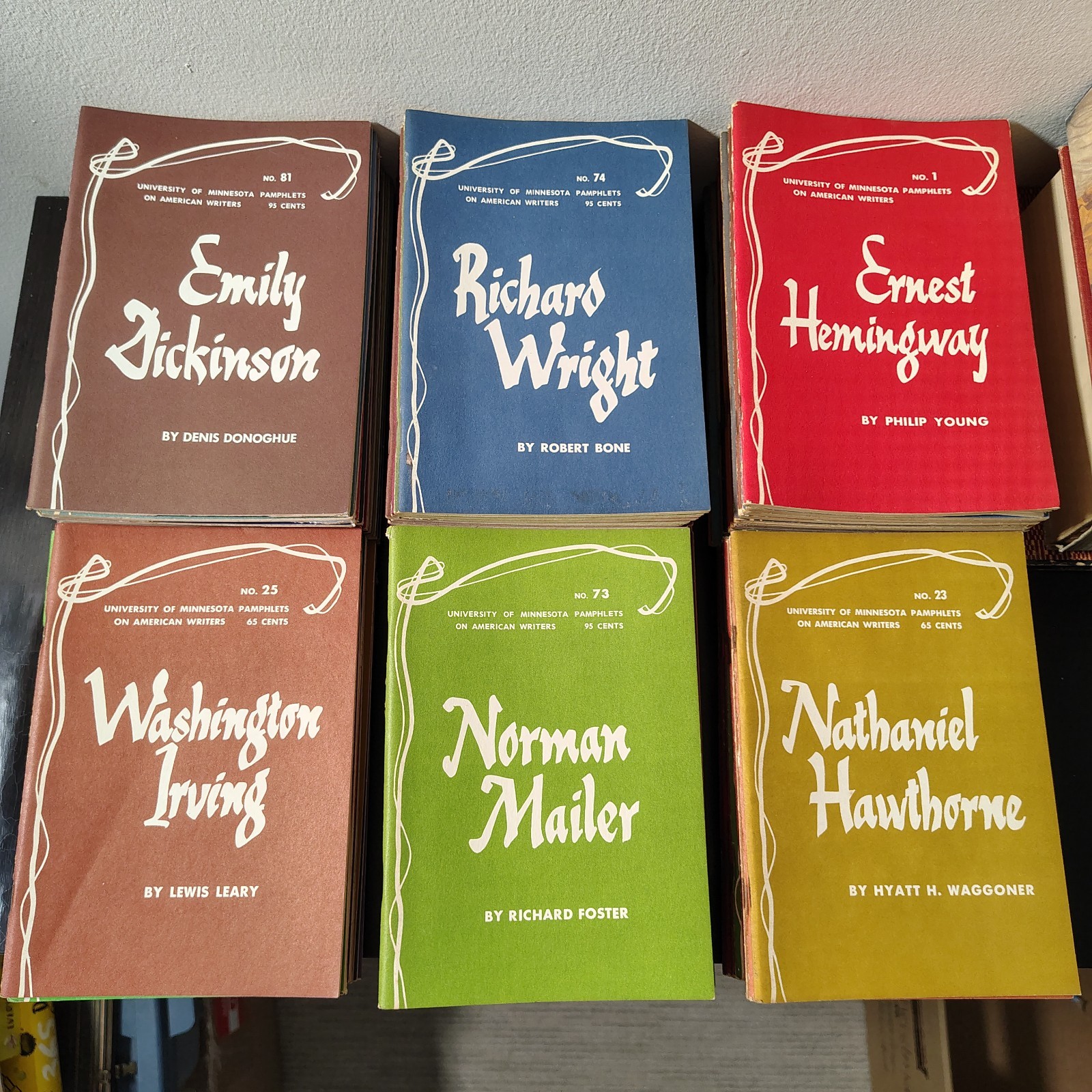 Lot of 81 Vintage Univ of Minnesota Pamphlets on American Writers (1959-1971 PB)