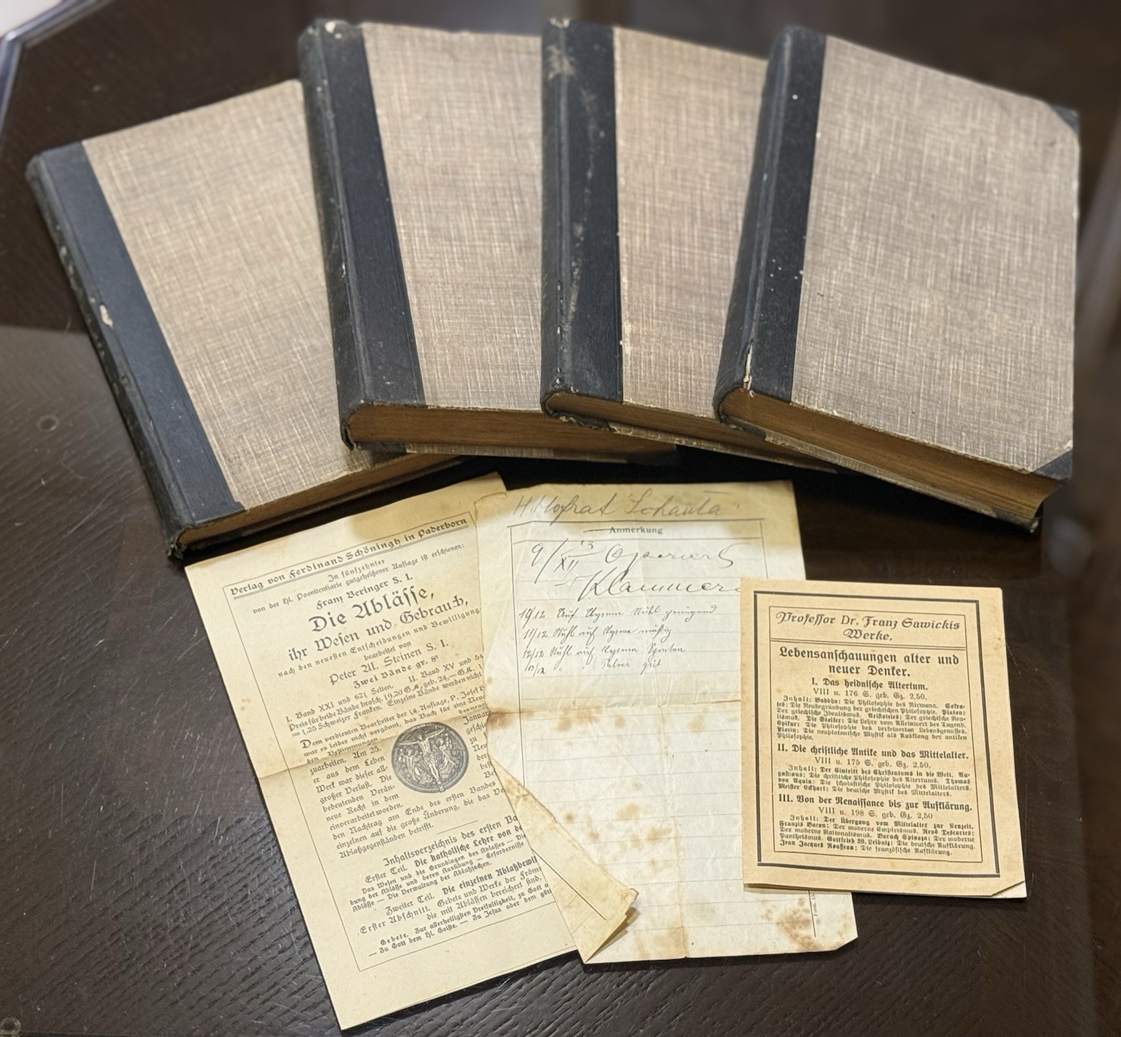 RARE COMPLETE 4-Vol Kassiepe Homiletisches Handbuch 1922-23 Fraktur +1913 Note