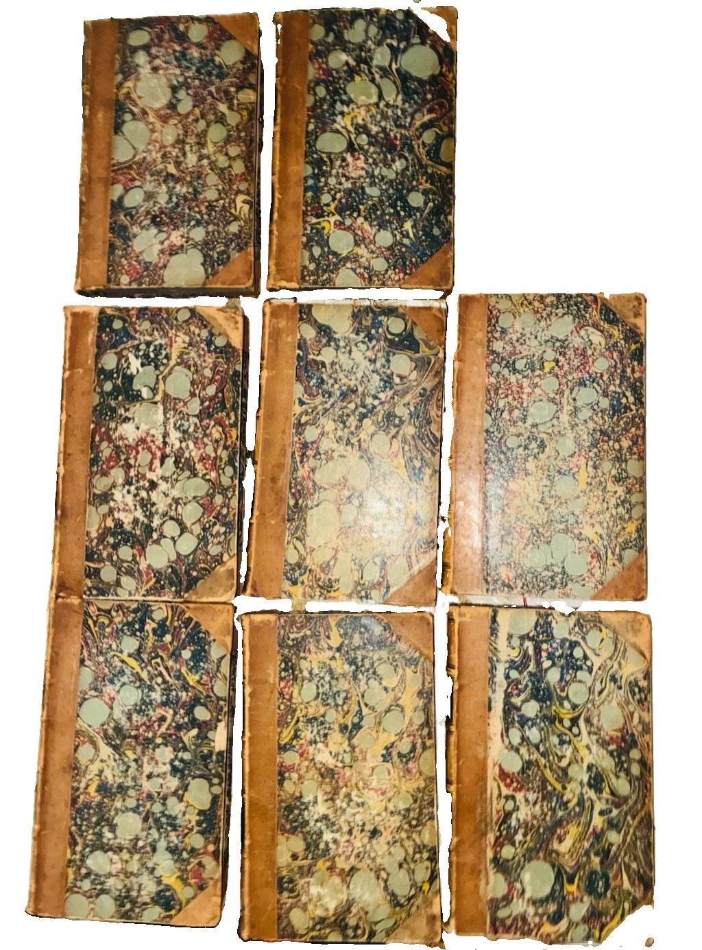 8 Volume Set GIBBON History Decline Fall Roman Empire Leather Milman 1840 Paris