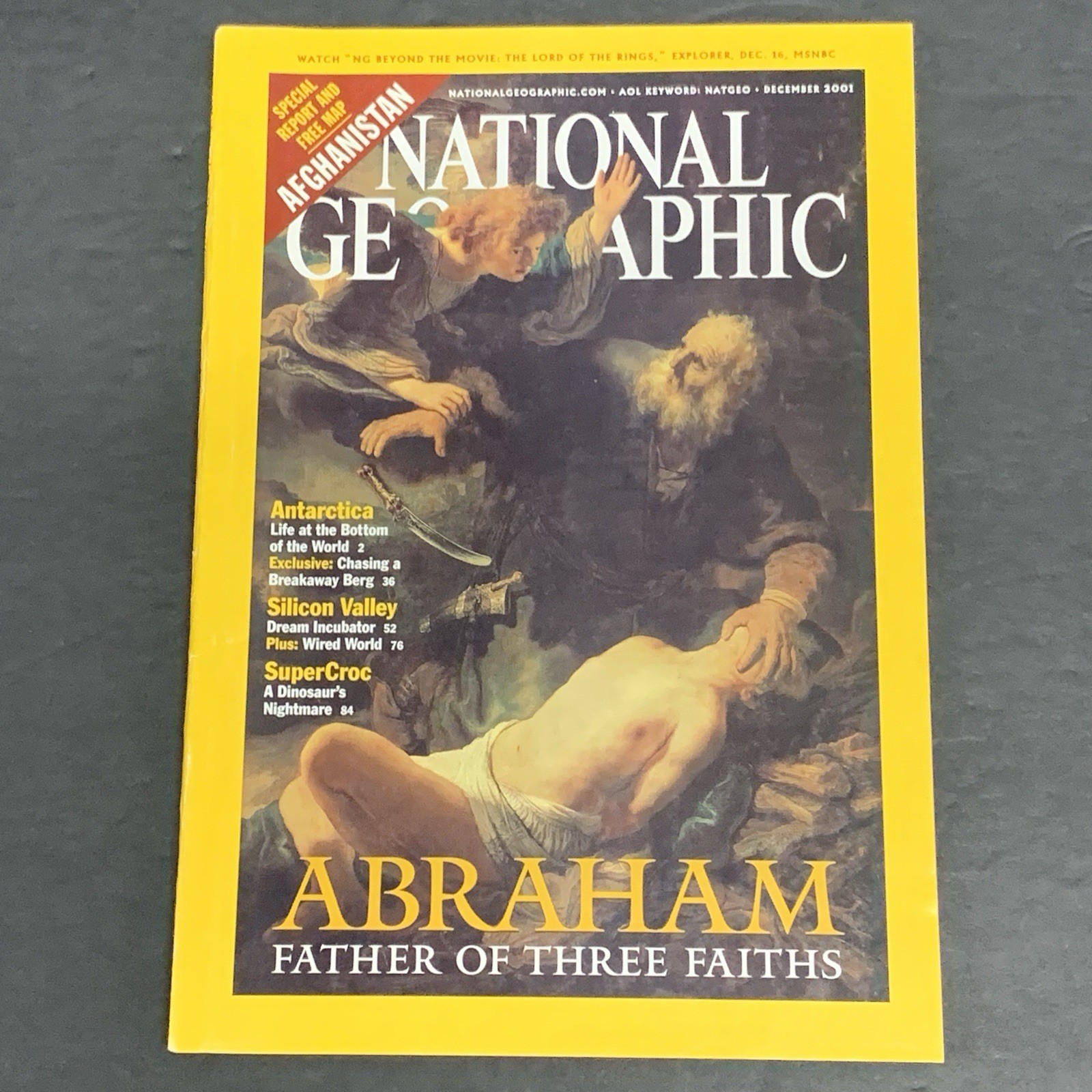 National Geographic December 2001 Vol 200 Abraham Afghanistan Antarctica Silicon