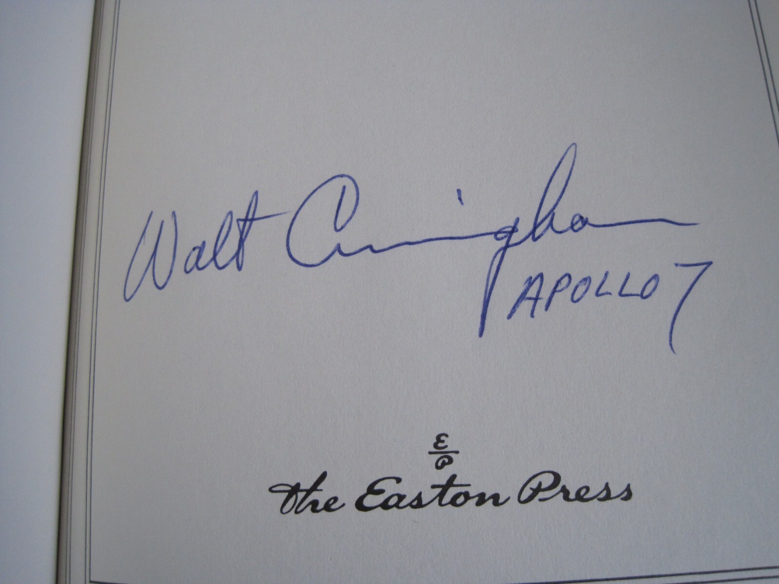 WALTER CUNNINGHAM SIGNED – ALL AMERICAN BOYS EASTON PRESS LEATHER NASA APOLLO 7