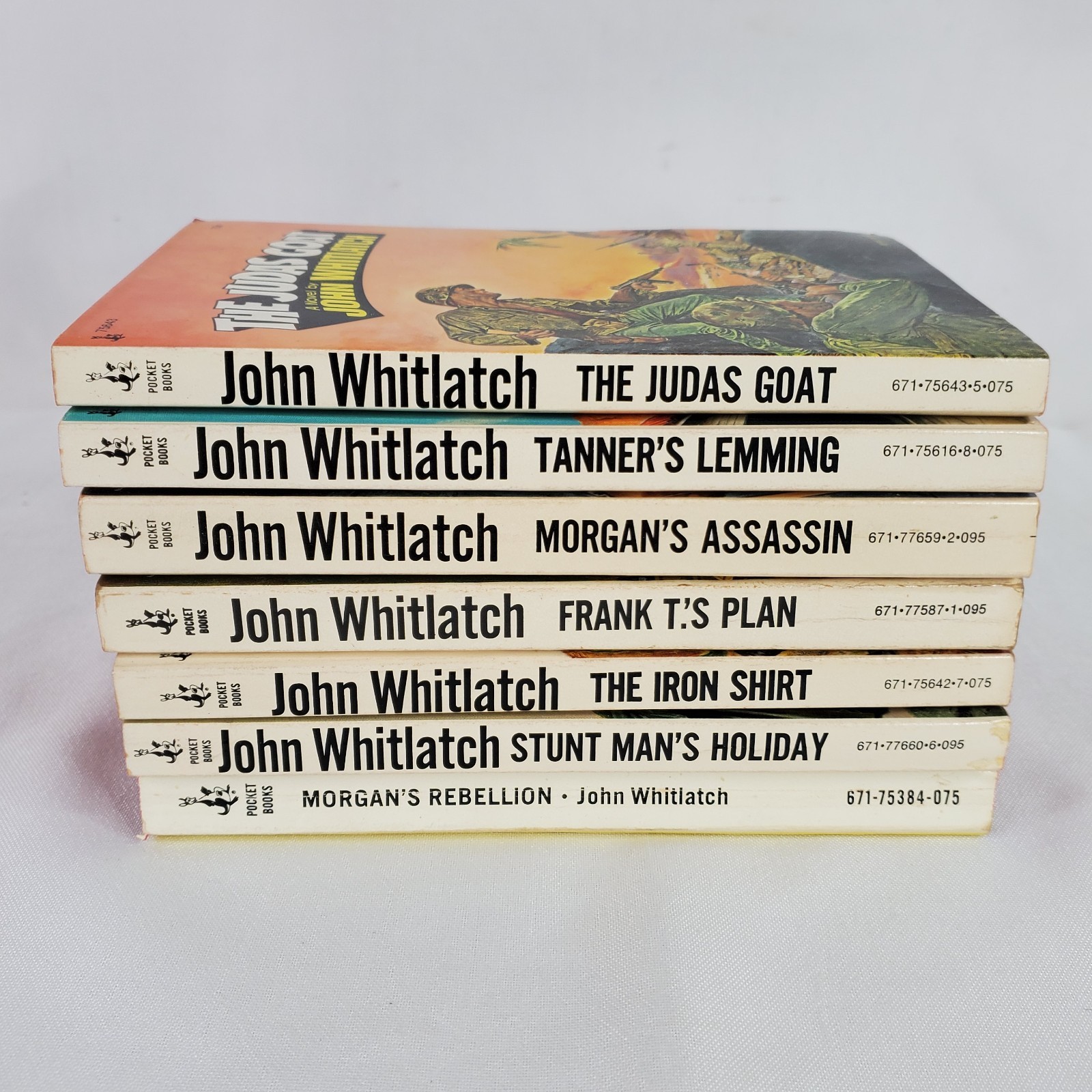 John Whitlatch Lot of 7 Paperback Books Action Adventure Fiction Novels 1970s