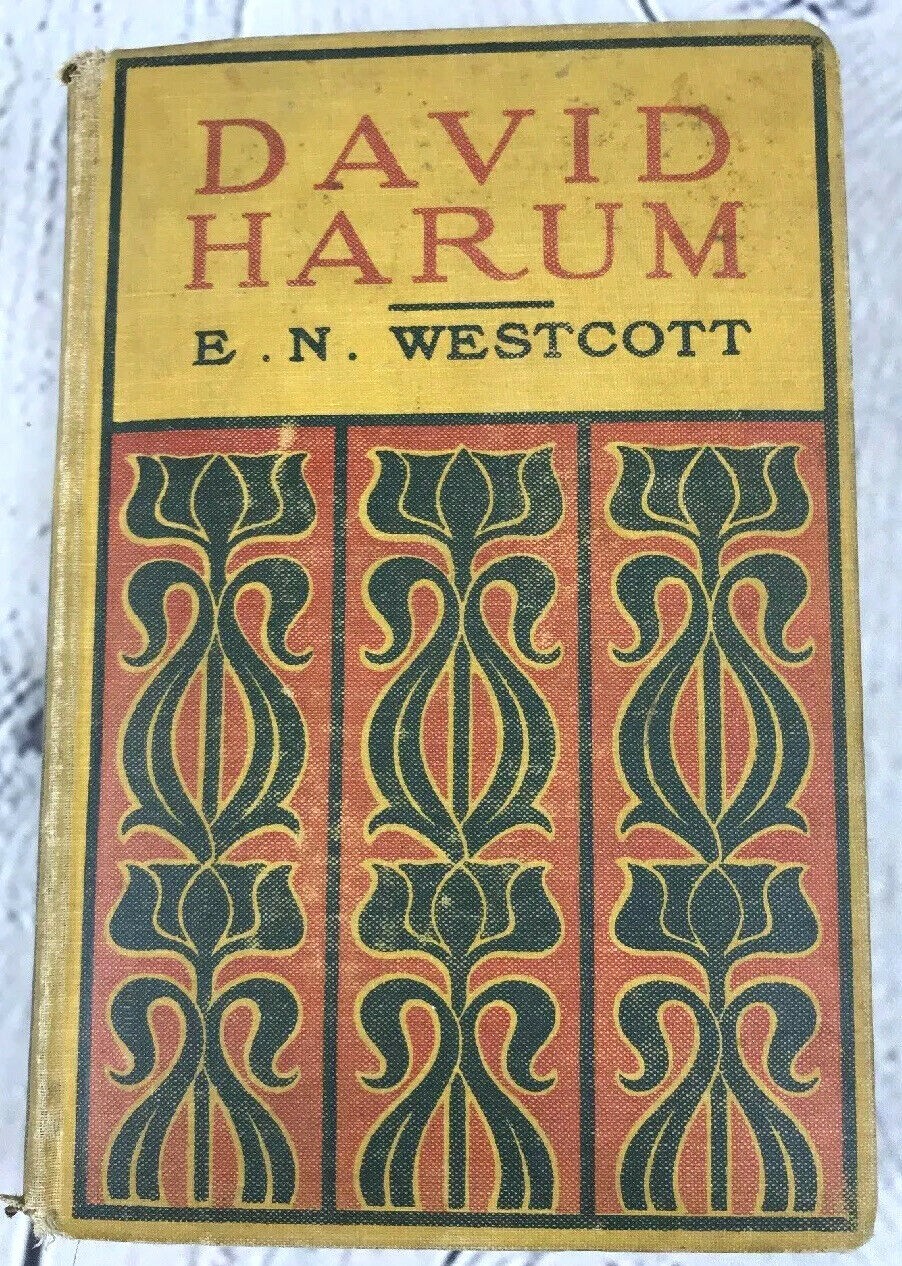 Antique David Harum Novel Book Edward Noyes Wescott D Appleton NY USA 1904 Vtg
