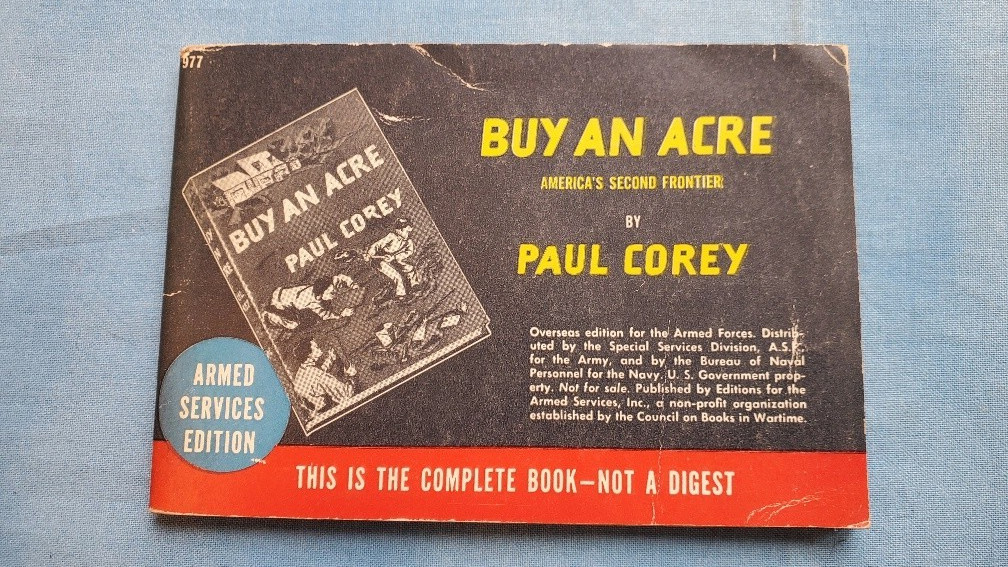 Armed Services Edition Buy An Acre 977 Corey Very Good