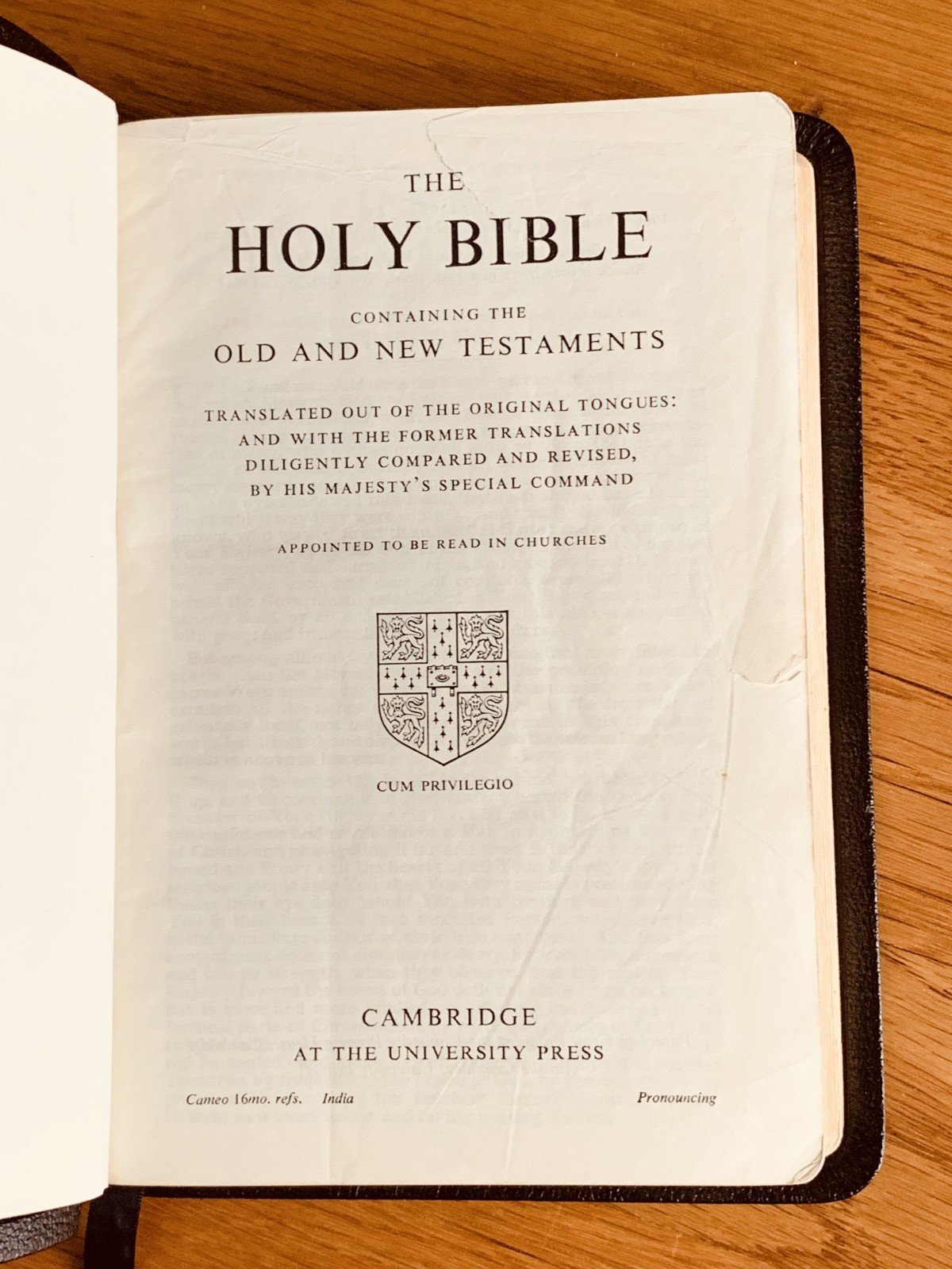 Holy Bible – Concordance – Red Letter Edition – Cambridge Morocco Leather Lined
