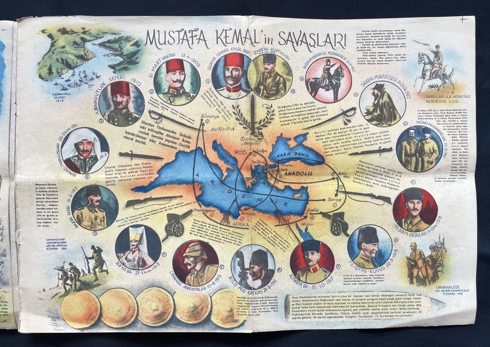 c 1954 Ataturk: Hayati, Savaslari, Olumu, Inkilaplari – Turkish – Illustrated VG