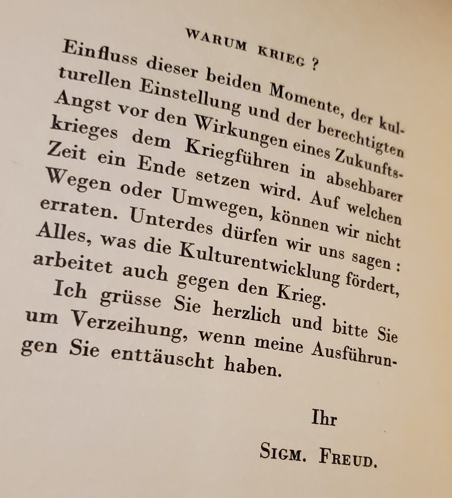 Albert Einstein Relativity Sigmund Freud 1933 Warum Krieg? WHY WAR 1st Ed 1/2000