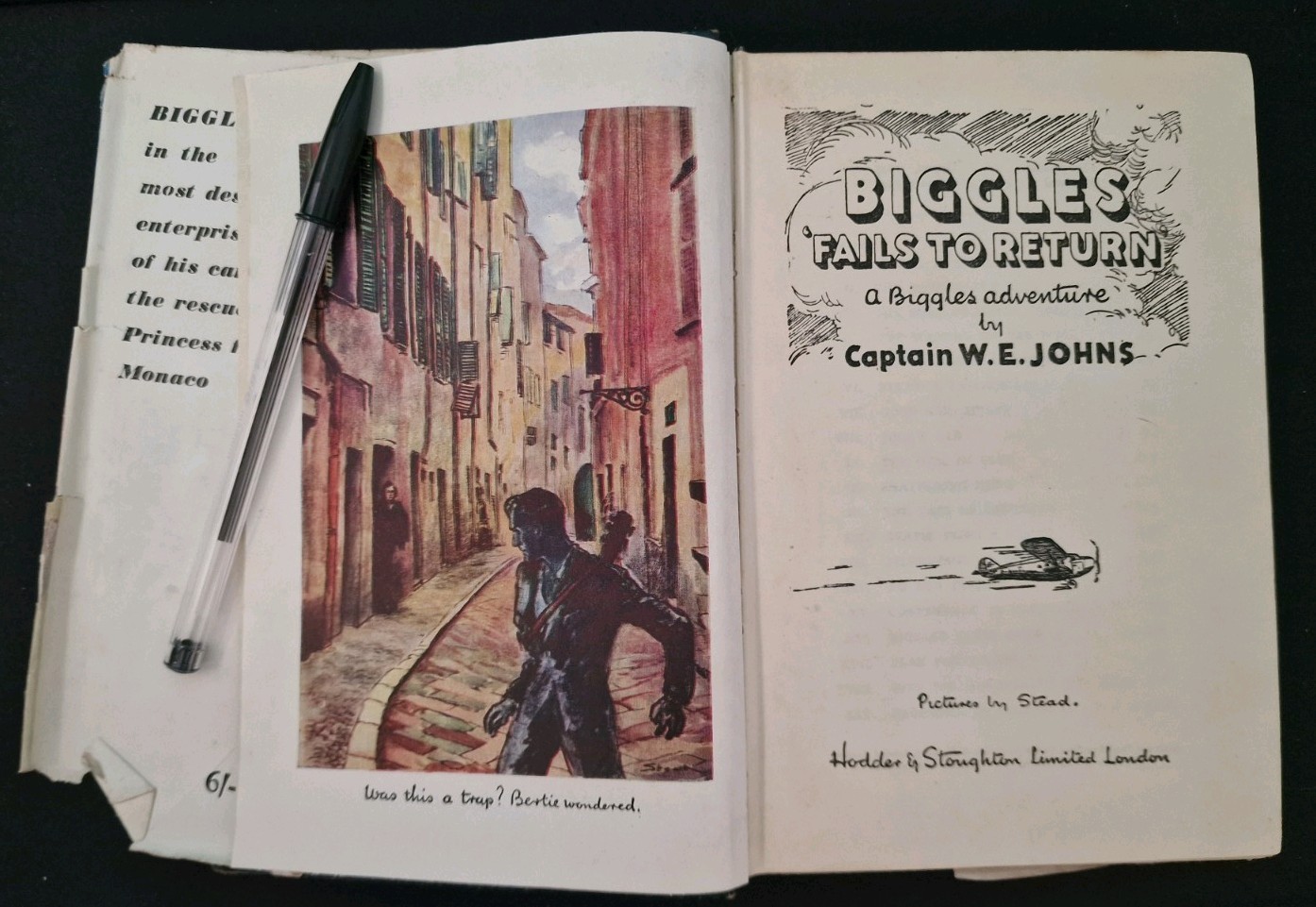BIGGLES FAILS TO RETURN – Captain W. E. Johns (1948 second edition hardback)