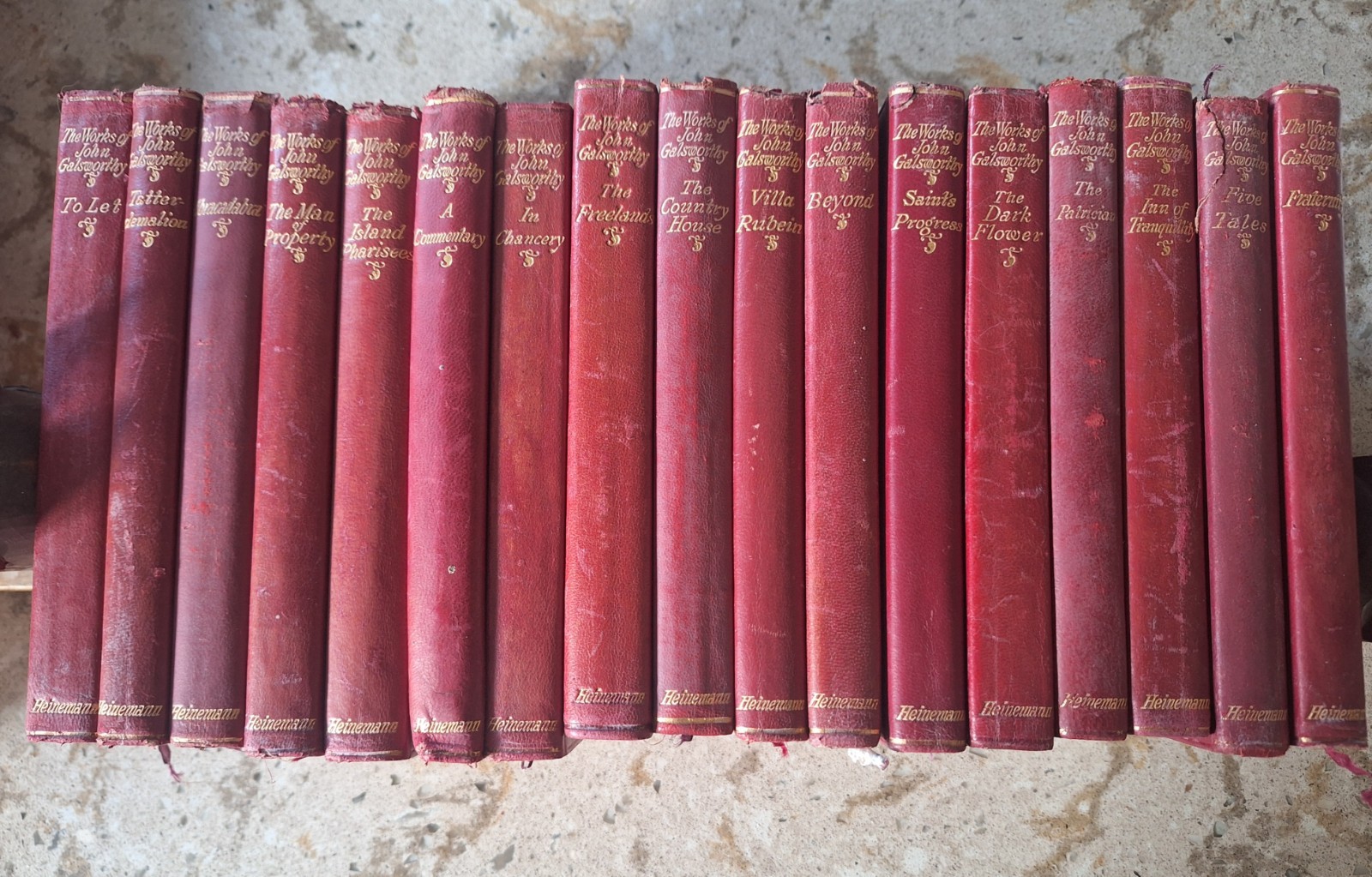 17 Volumes of The Works of John Galsworthy William Heinemann 1921-1924 Vintage