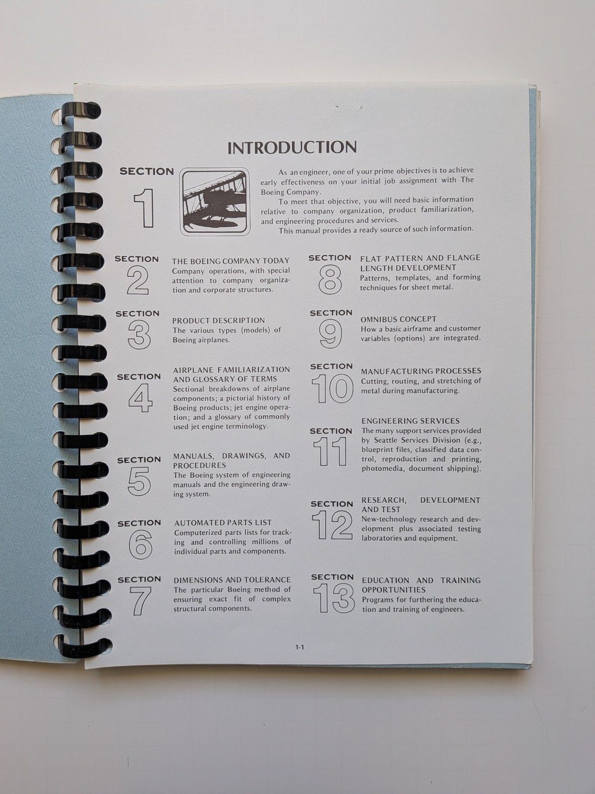 Vintage handbook BOEING ENGINEER: INDUSTRIAL RELATIONS & PROFESSIONAL TRAINING